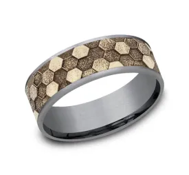 Benchmark 14k Yellow Gold and Tantalum 7.5mm Band CFT9775783GTA14KY10