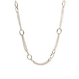 14 Karat Yellow Gold Multi-strand Large Link Necklace