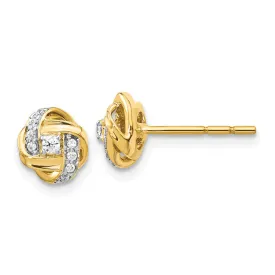 14K Diamond Post Earrings