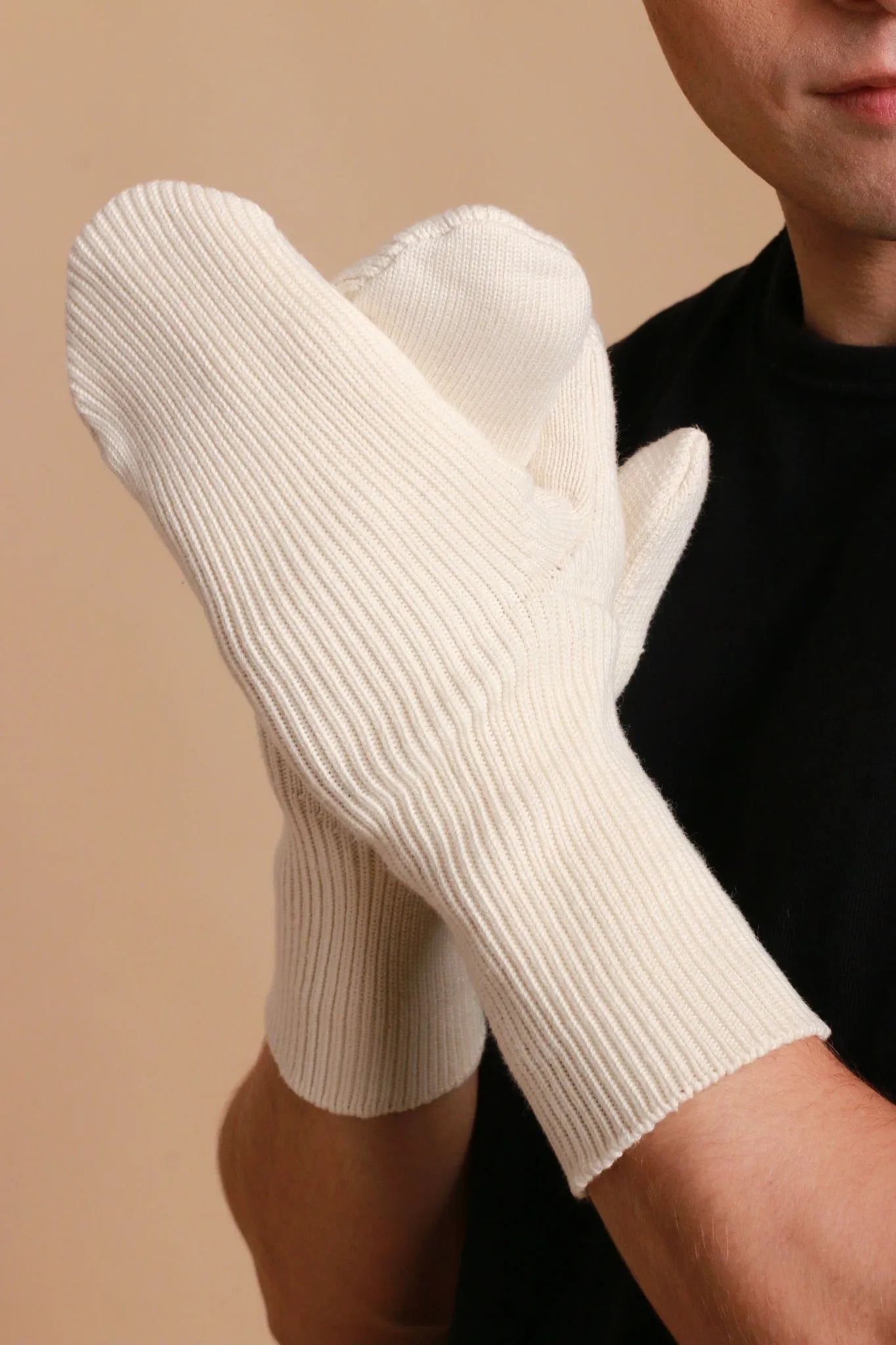 Allergy-Free Anti-Scratch Adult Knitted Mittens