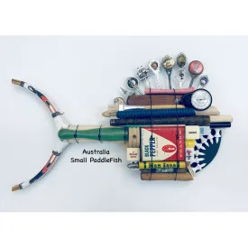 Australia Small Ping Pong Paddle Fish with Spoons Fin Fish Wall Art Sculpture by Stephen Palmer Running Dog Studios