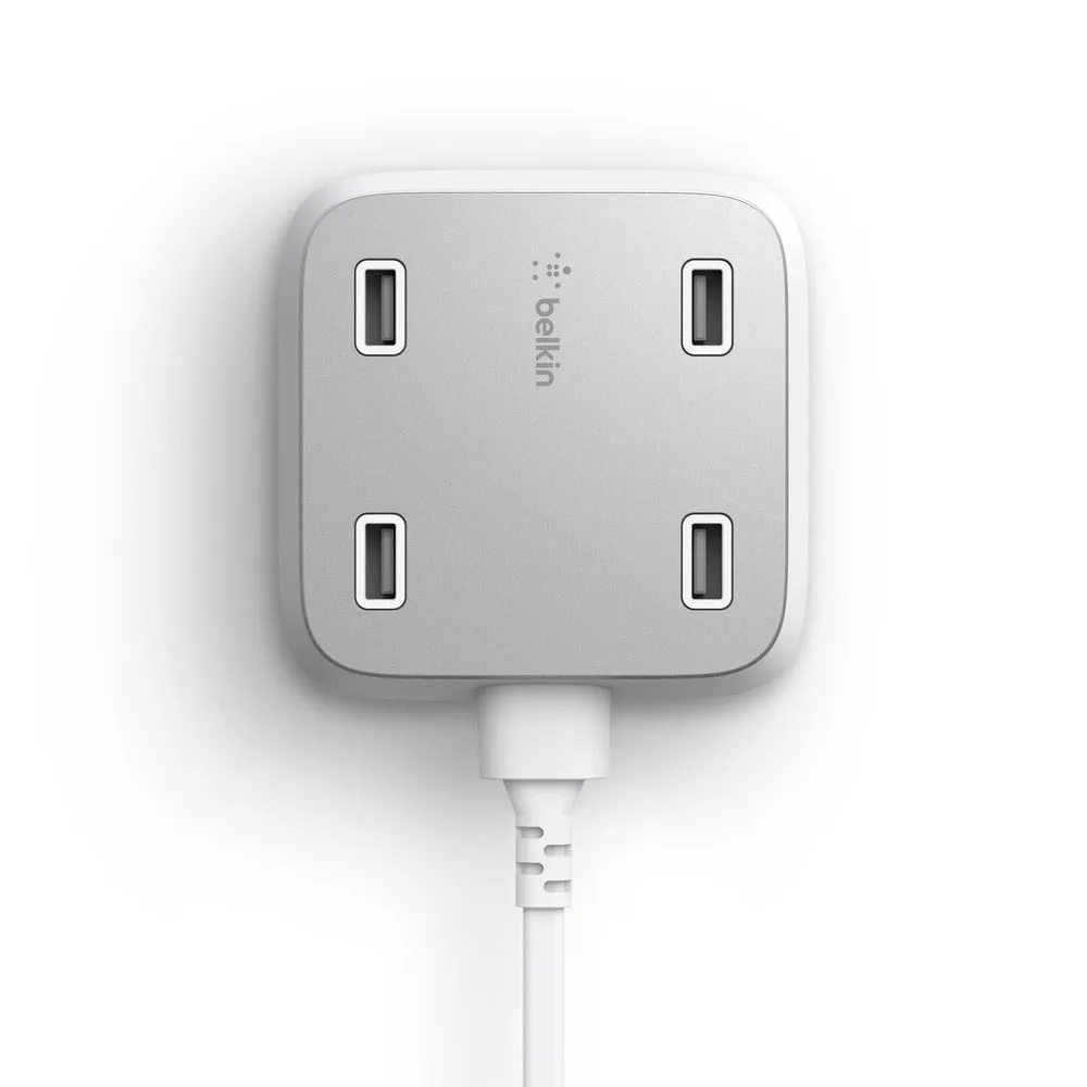 Belkin Family RockStar 4-Port USB Charger - White-White