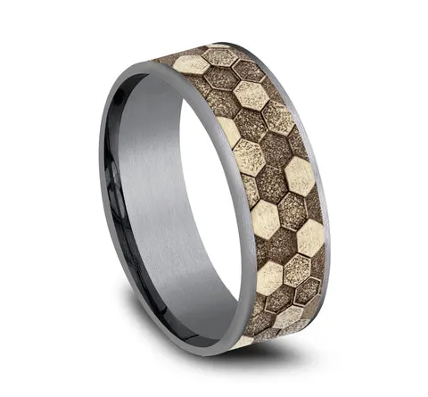 Benchmark 14k Yellow Gold and Tantalum 7.5mm Band CFT9775783GTA14KY10