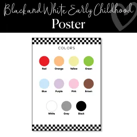 Black and White  | Learn Your Colors Poster | Playground Press by Schoolgirl Style