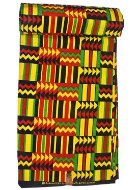 Bright Liberation African Kente Print - CA316