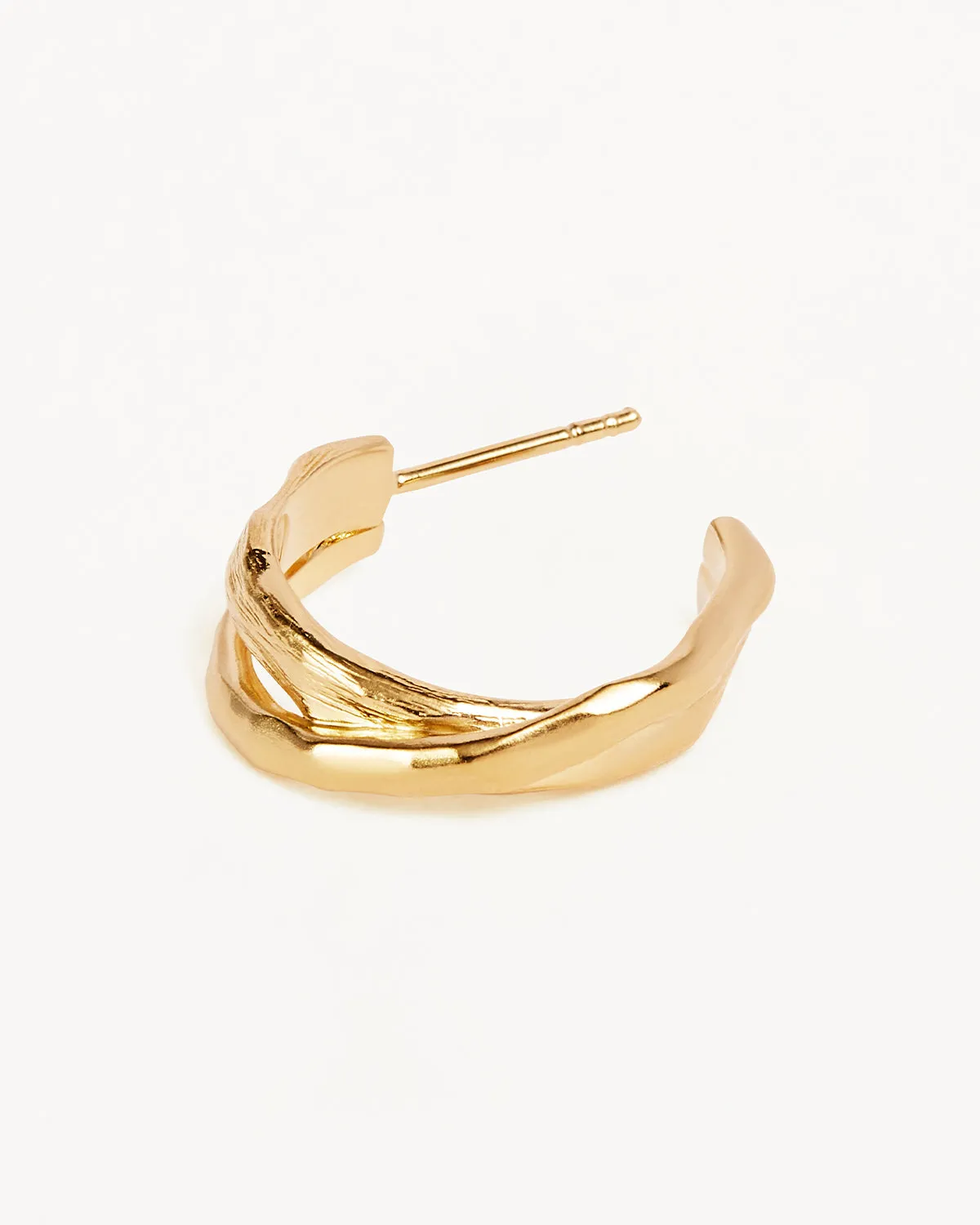 By Charlotte Shield Hoop Earrings, Gold