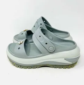 Crocs Size 9 Gray Platform Cut-Outs Shoes Sandals