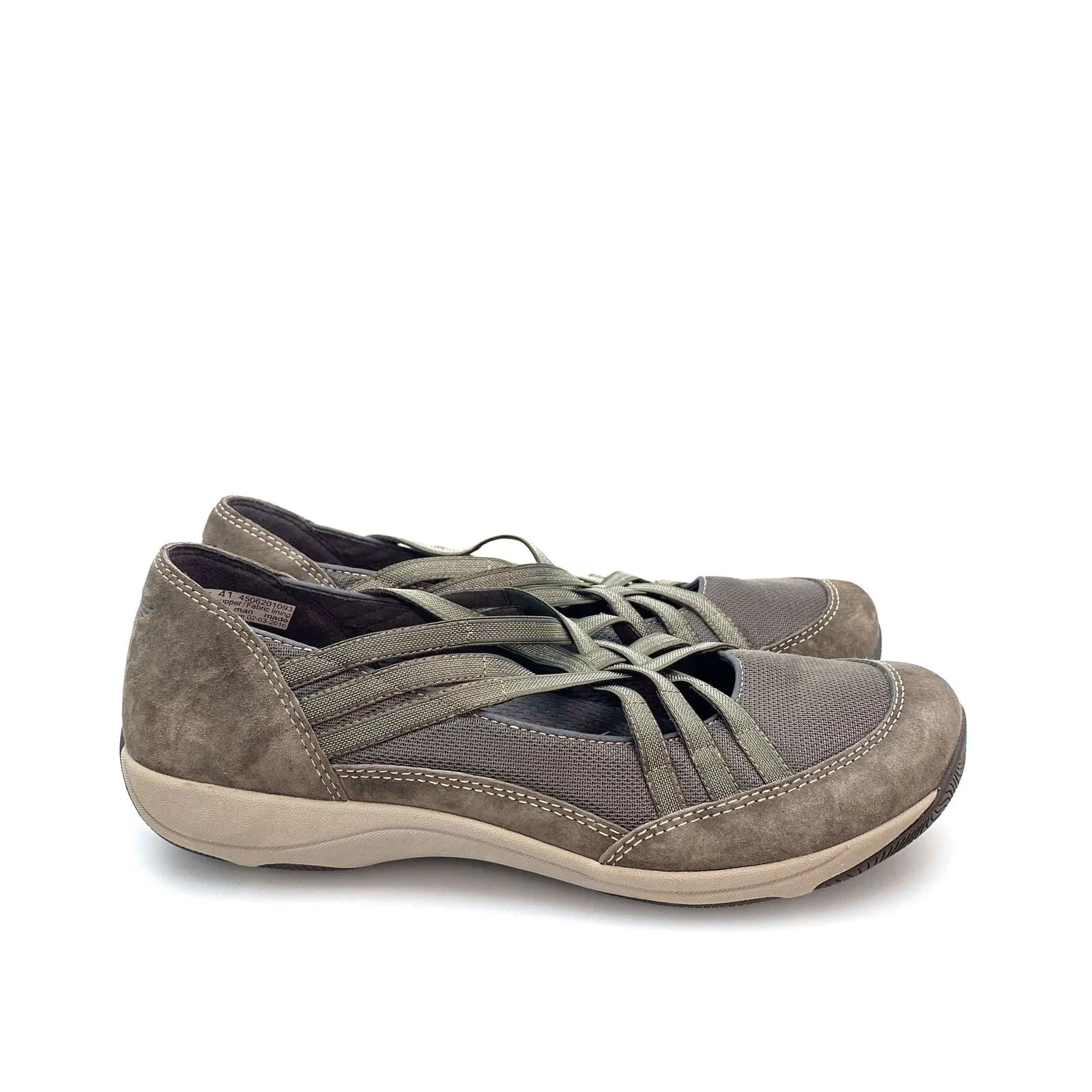 Dansko Womens Size 41 Gray Suede Metallic Hilde Comfort Shoes