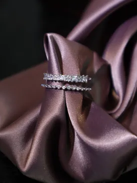 Double Layers Diamond Ring