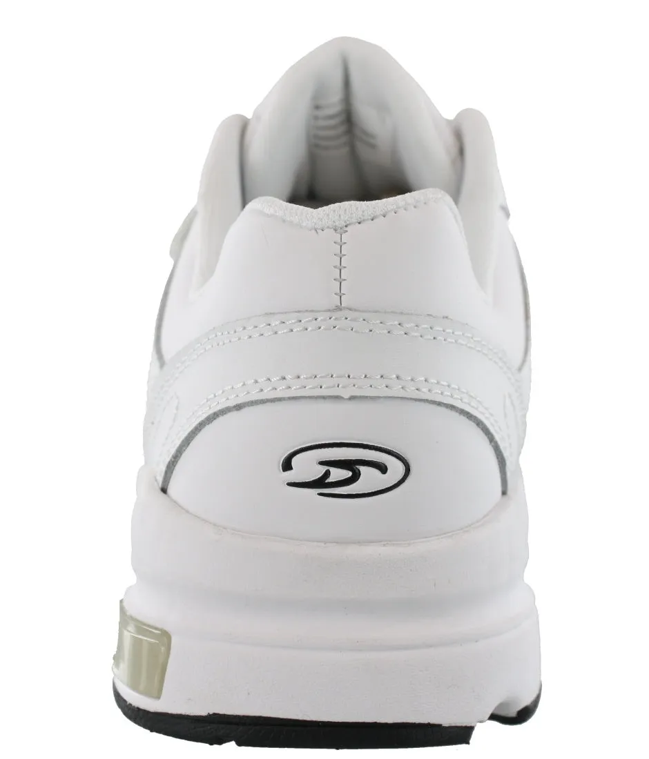 Dr. Scholls Mens Omega Hoop and Loop Tennis Shoes for Elderly Wide Width