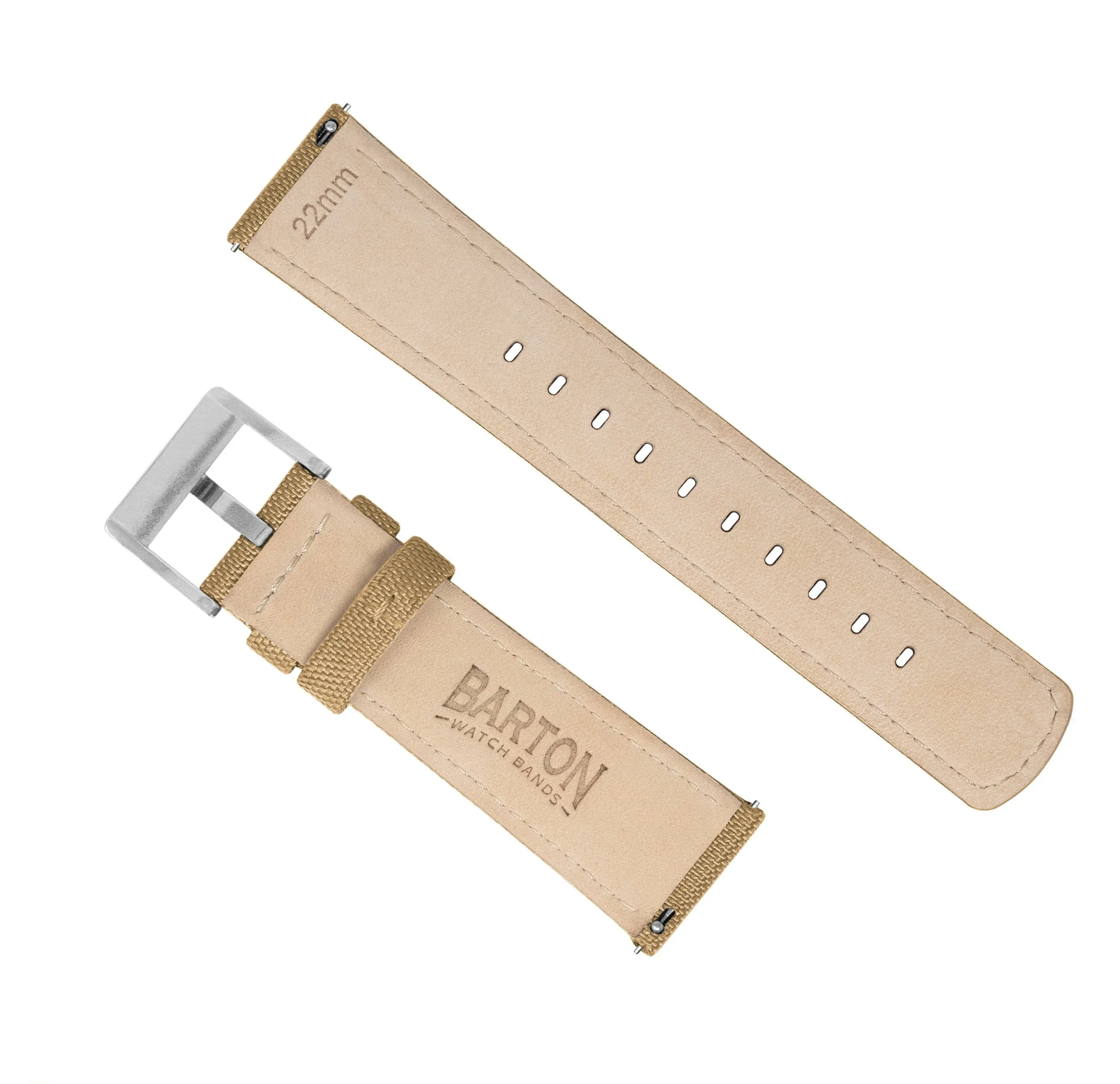 Fossil Q Sailcloth Quick Release Khaki Tan Watch Band