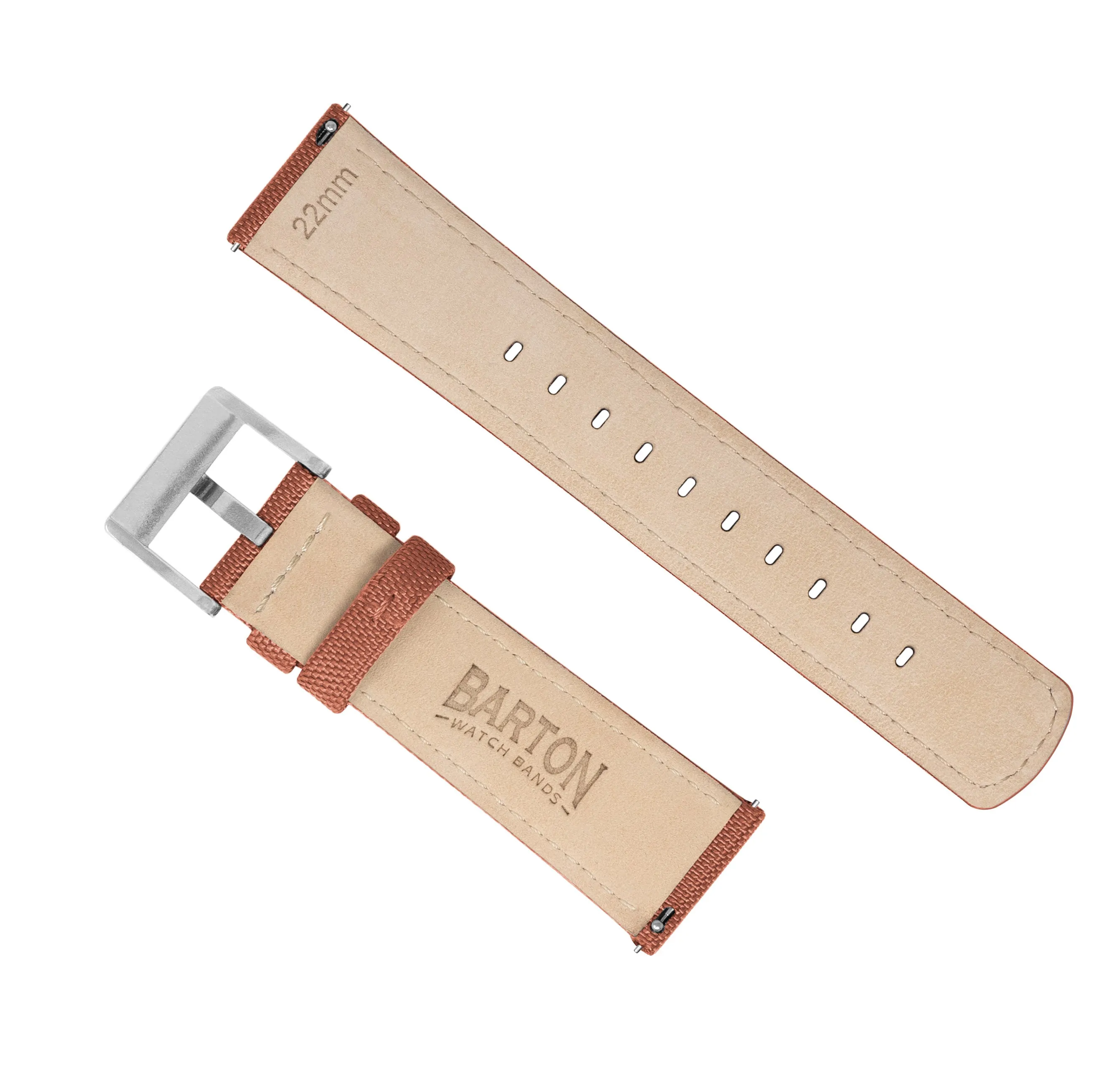 Fossil Sport Sailcloth Quick Release Copper Orange Watch Band