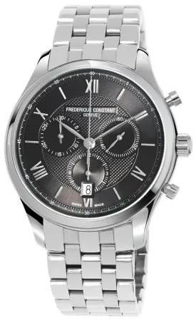 Frederique Constant Classics Chronograph Stainless Steel Gray Dial Quartz Mens Watch FC-292MG5B6B