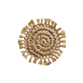 Fringe Natural Coaster Round 10cm