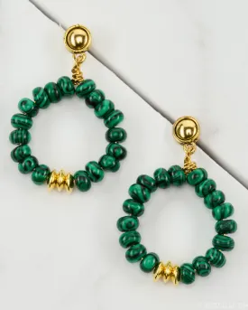 Gemstone Rondelle Earrings (ER604)