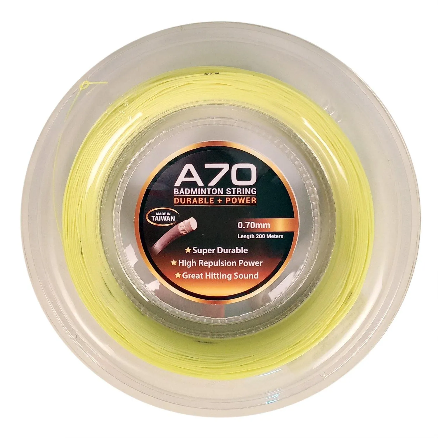 Li-Ning A 70 Badminton 200 Mtrs String Roll, Lime (Made in Taiwan)