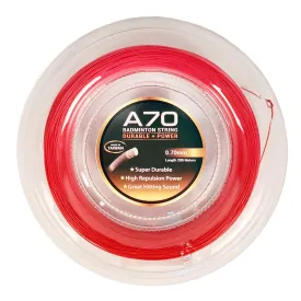 Li-Ning A 70 Badminton 200 Mtrs String Roll, Red (Made in Taiwan)