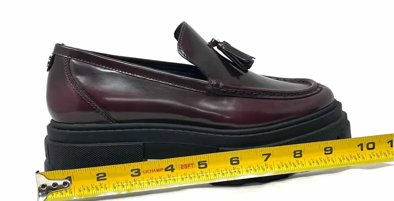 Sam Edelman Size 6.5 Burgundy Tassels Leather Shoes Loafers