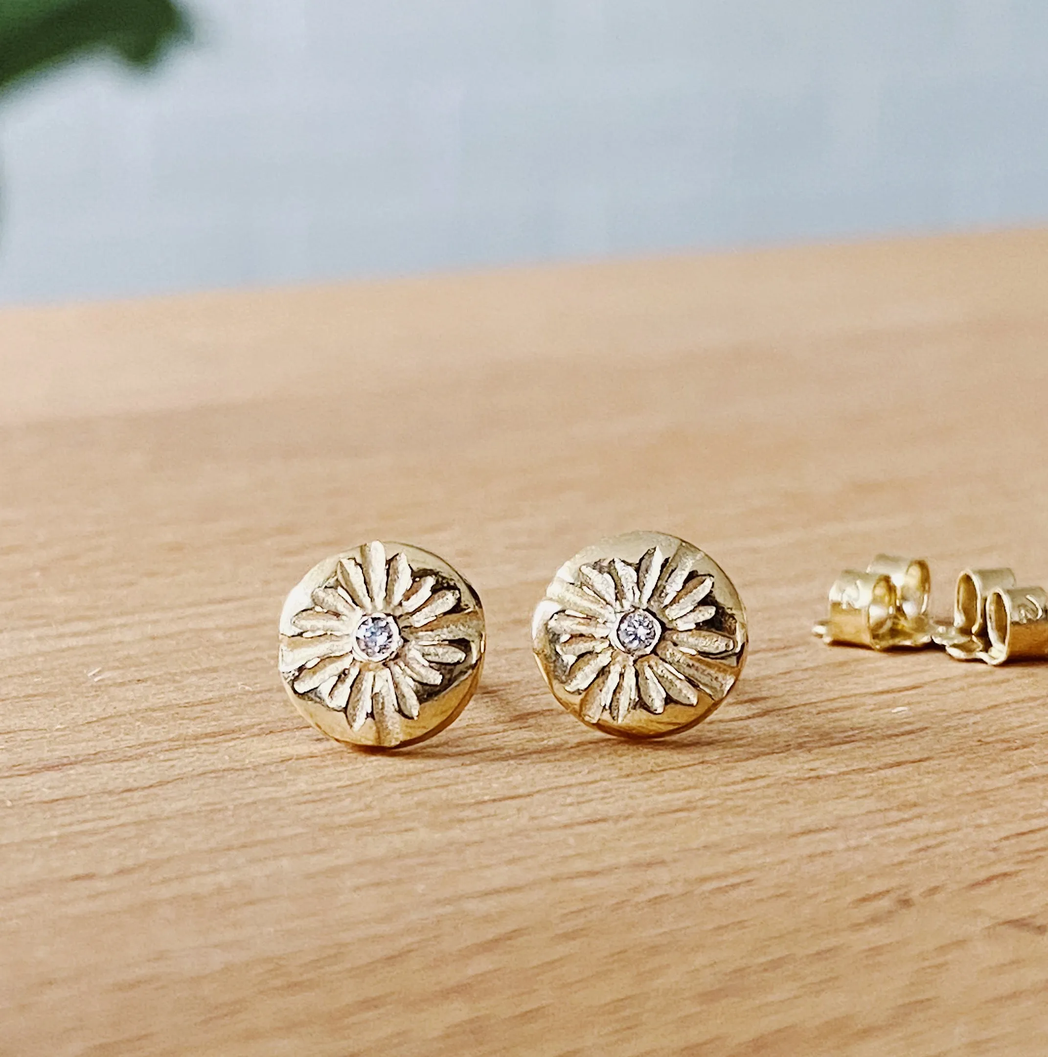 Small Lucia Vermeil Stud Earrings