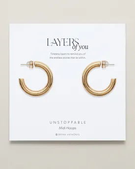 Unstoppable Midi Hoop Earrings